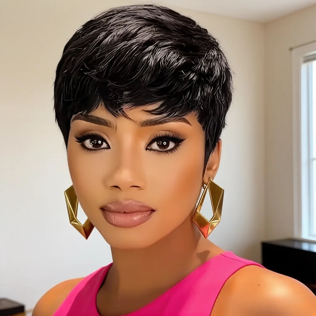 Human Hair Short Pixie