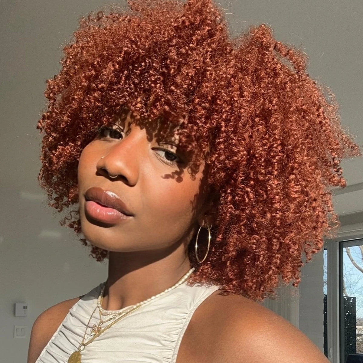 Orange Ginger Blonde Wig for Women