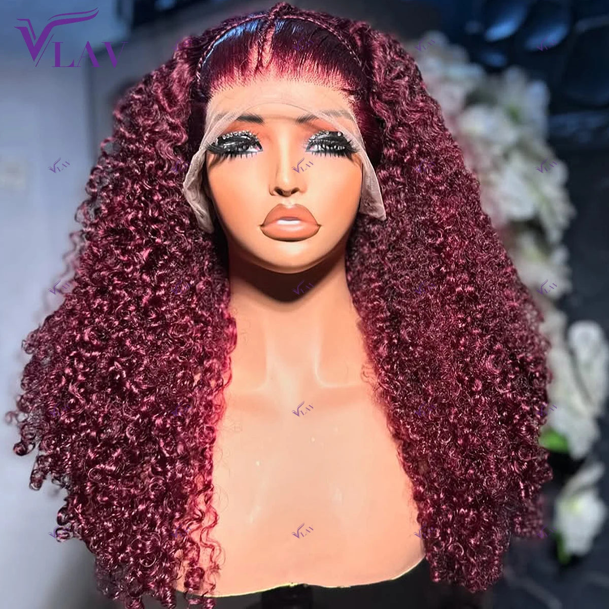 Burgundy Colored Kinky Curly