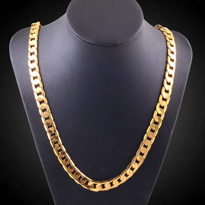 Pure Gold Color Necklace Jewelry,