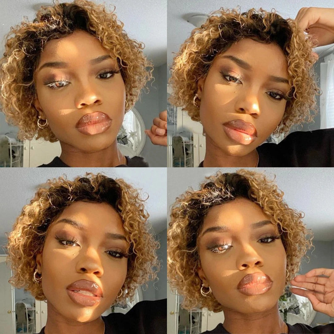 Burgundy  Honey Colored Wigs
