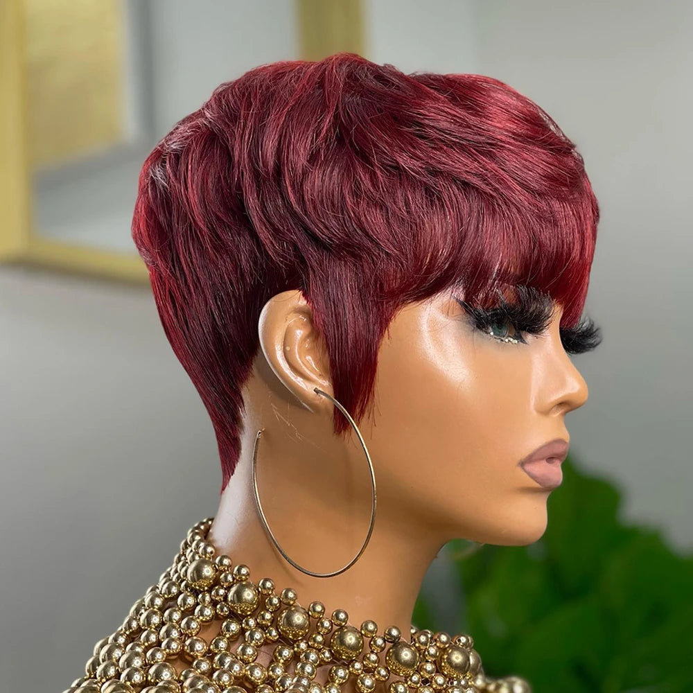 Burgundy Colored Pixie