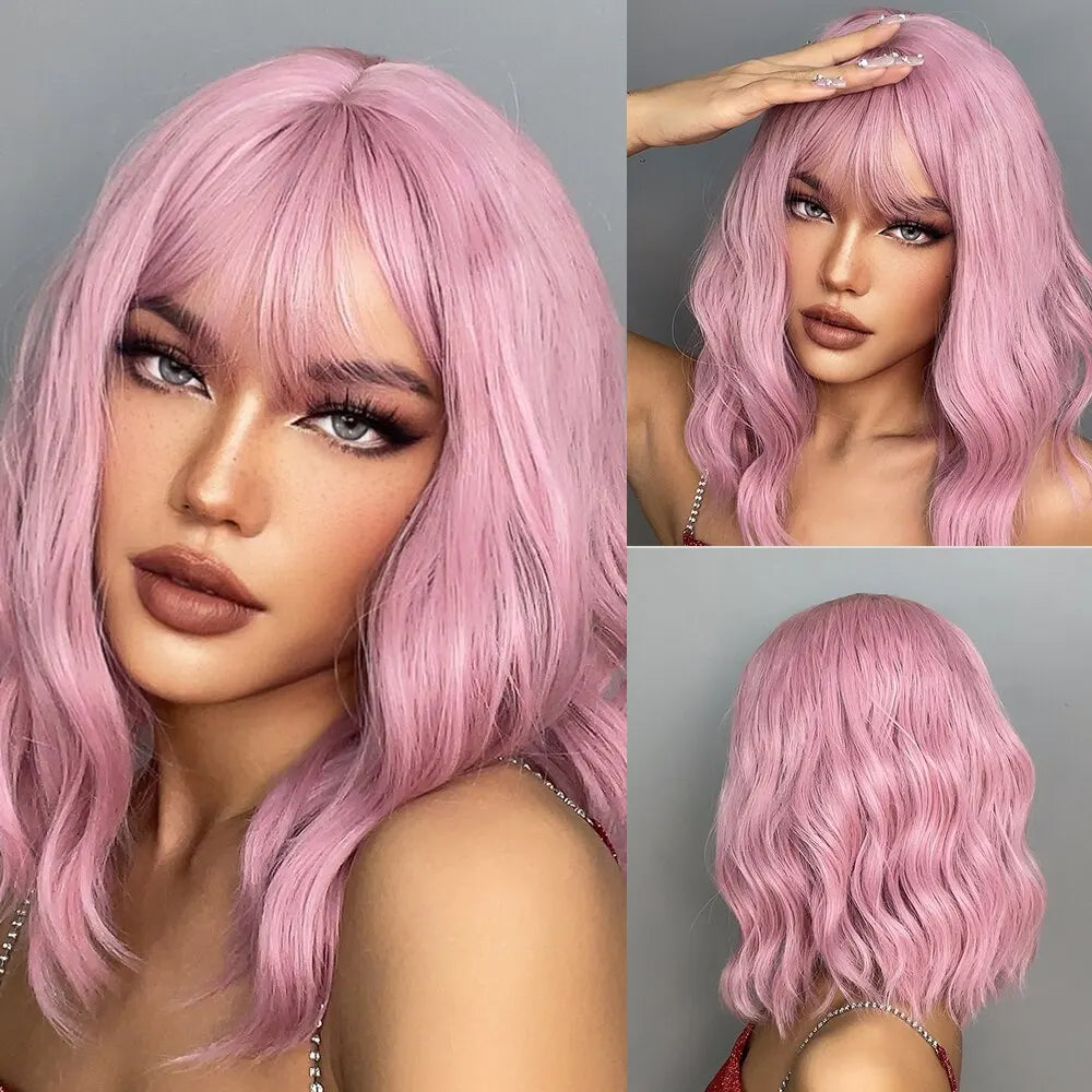 Short Wavy Bob Wigs