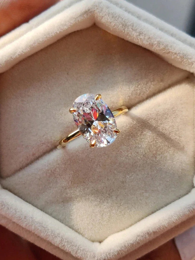 Zircon Oval Stone Ring
