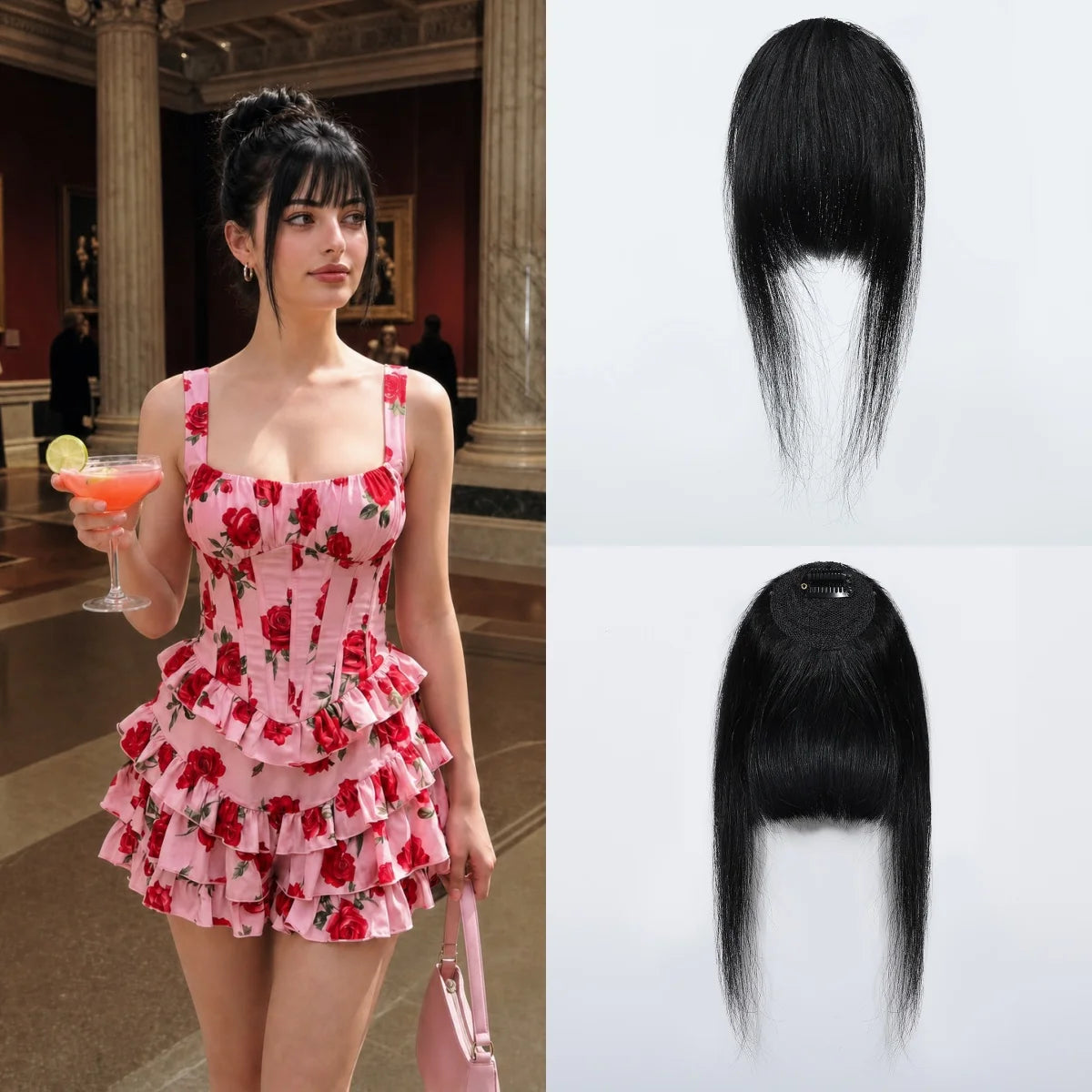 Ginger Orange Human Hair Bangs