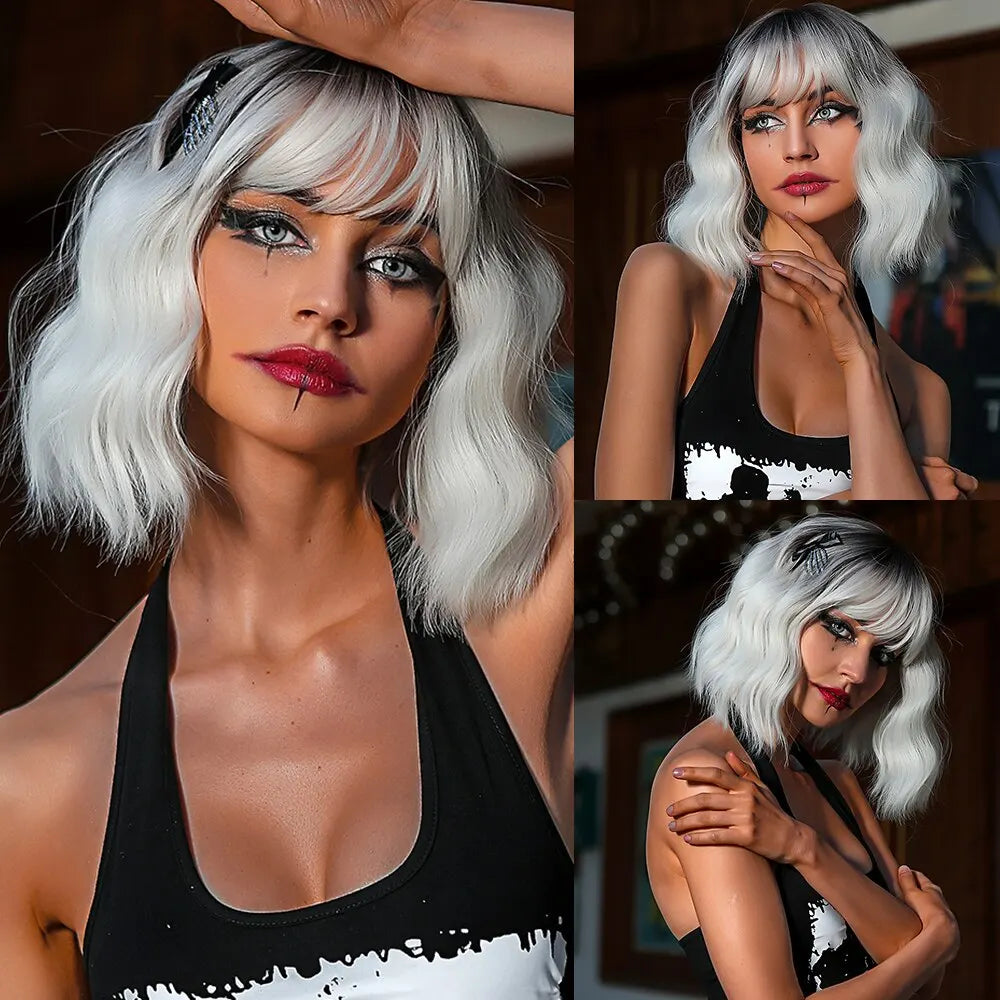 Short Wavy Bob Wigs