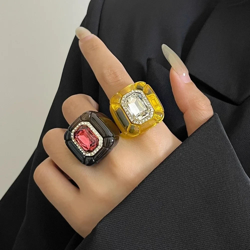 New Colorful Rhinestones Ring