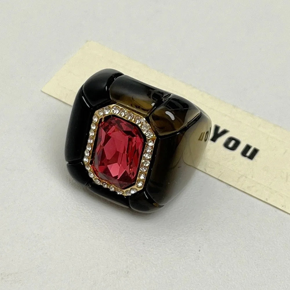 New Colorful Rhinestones Ring