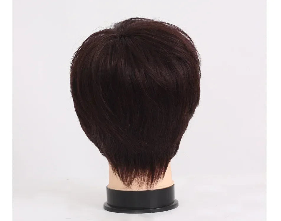 Human Hair Short Straight Wig