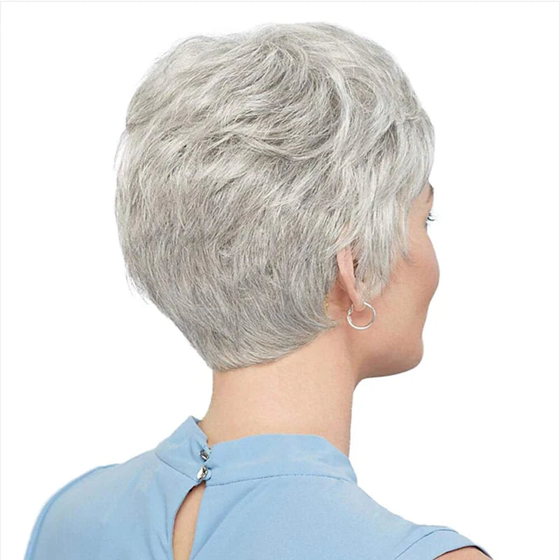 HAIRJOY Short Grey Wigs
