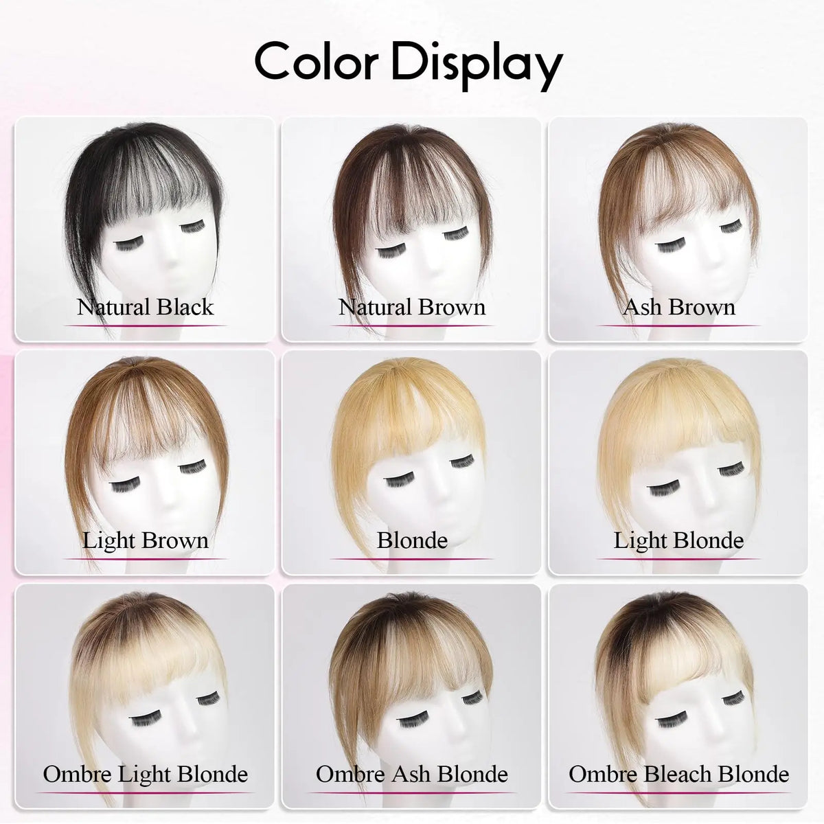 Ginger Orange Human Hair Bangs