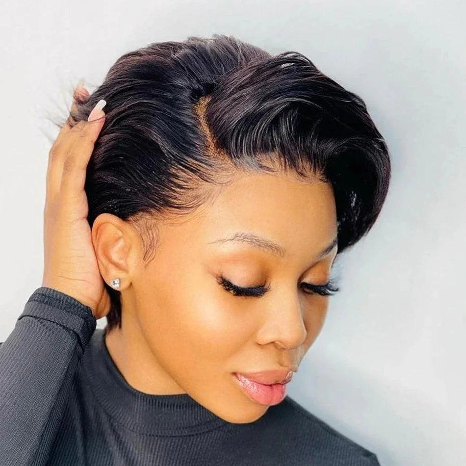 Burmese Hair Side Part Pixie