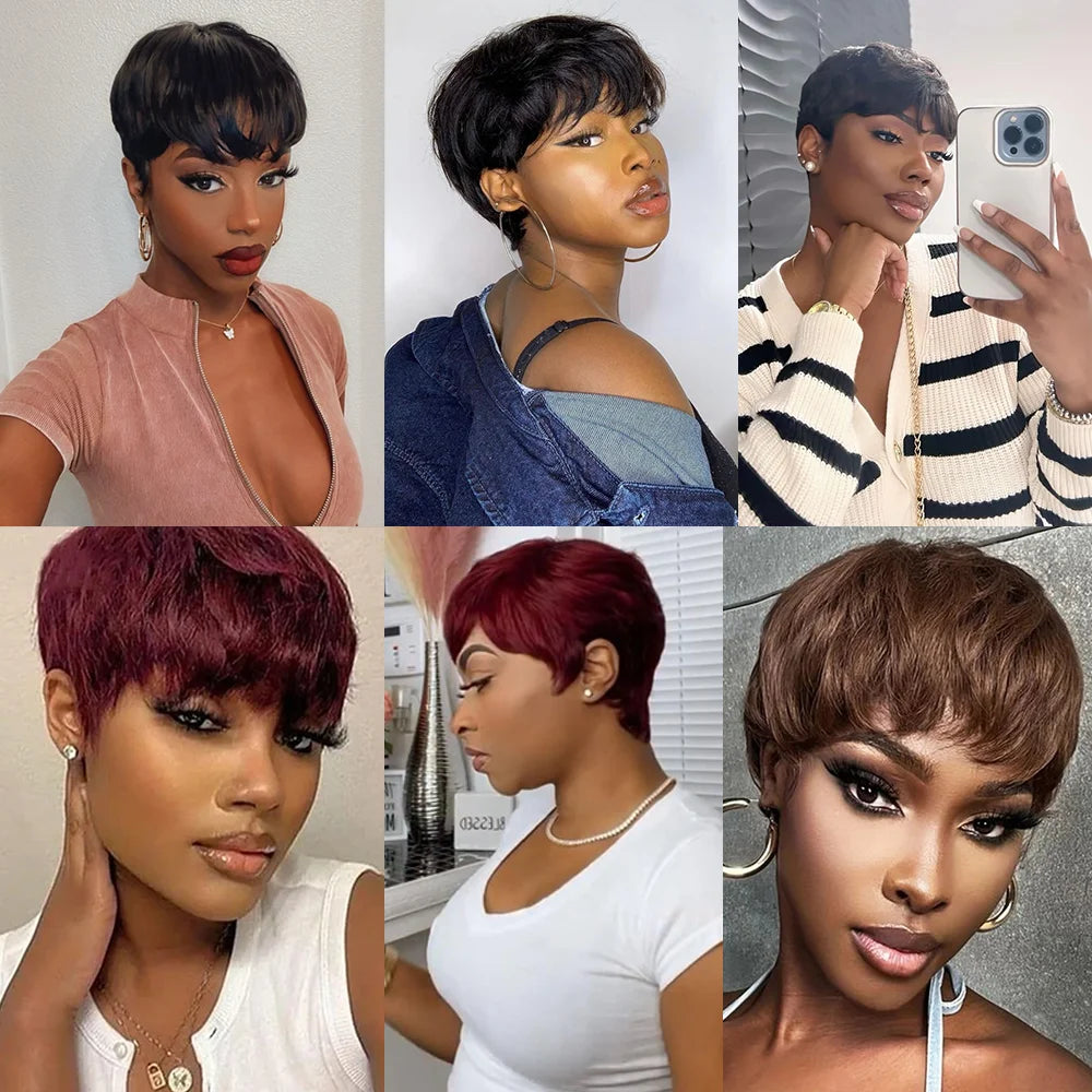 Burgundy Colored Pixie
