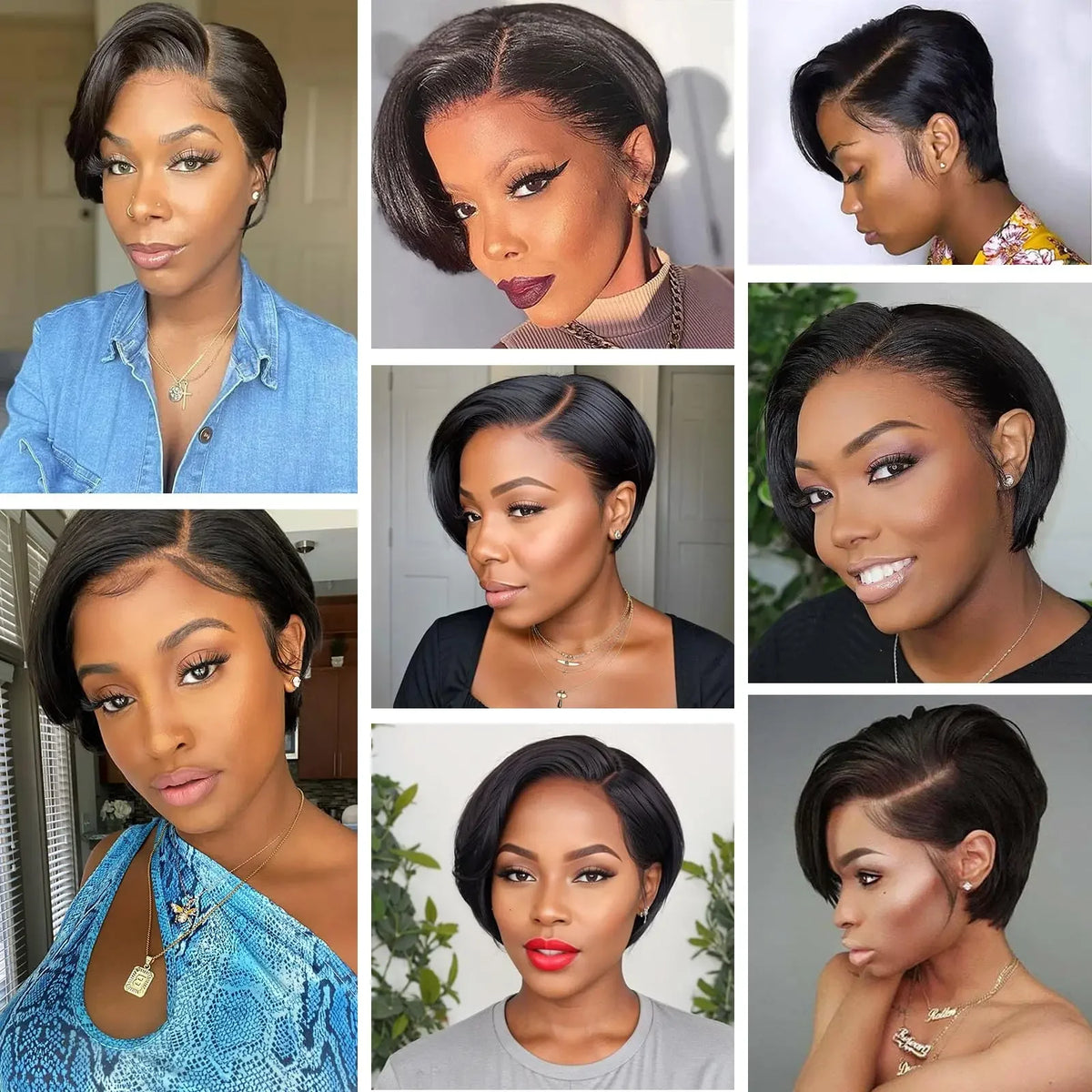 Burmese Hair Side Part Pixie