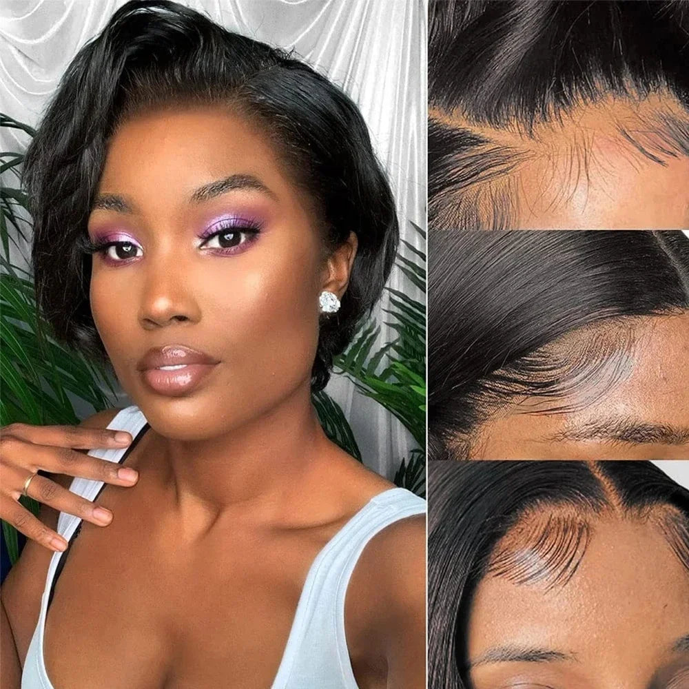 Burmese Hair Side Part Pixie