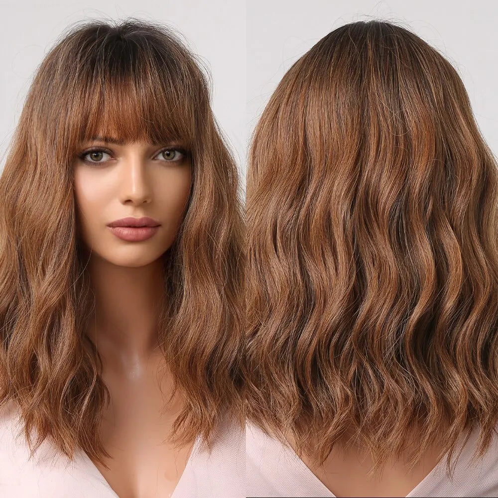 Short Wavy Bob Wigs