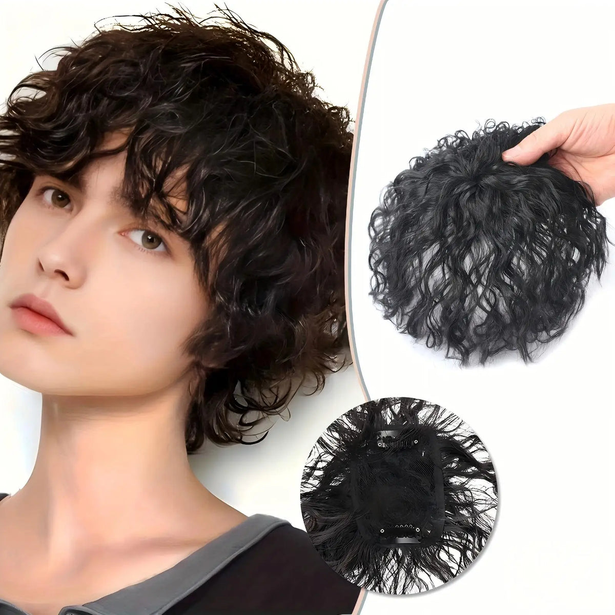 Men'S Short Synthetic Wavy