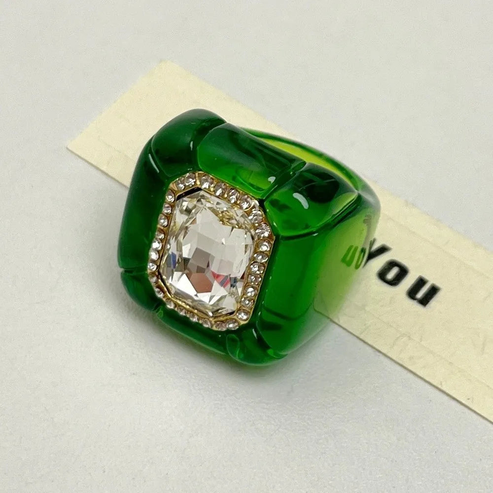 New Colorful Rhinestones Ring