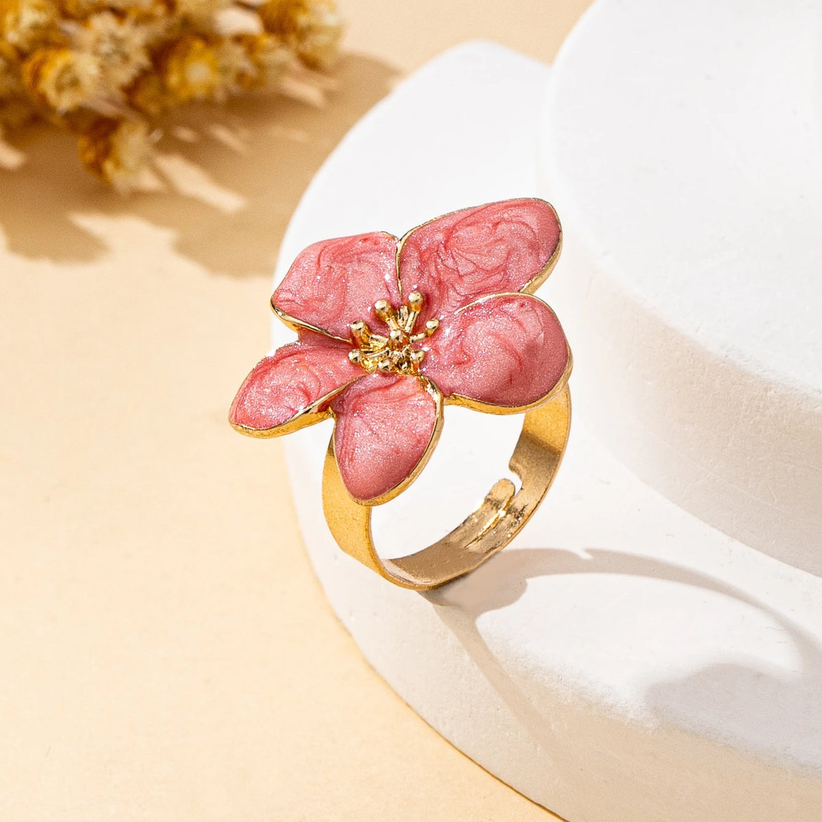Open Ring with Flowers
