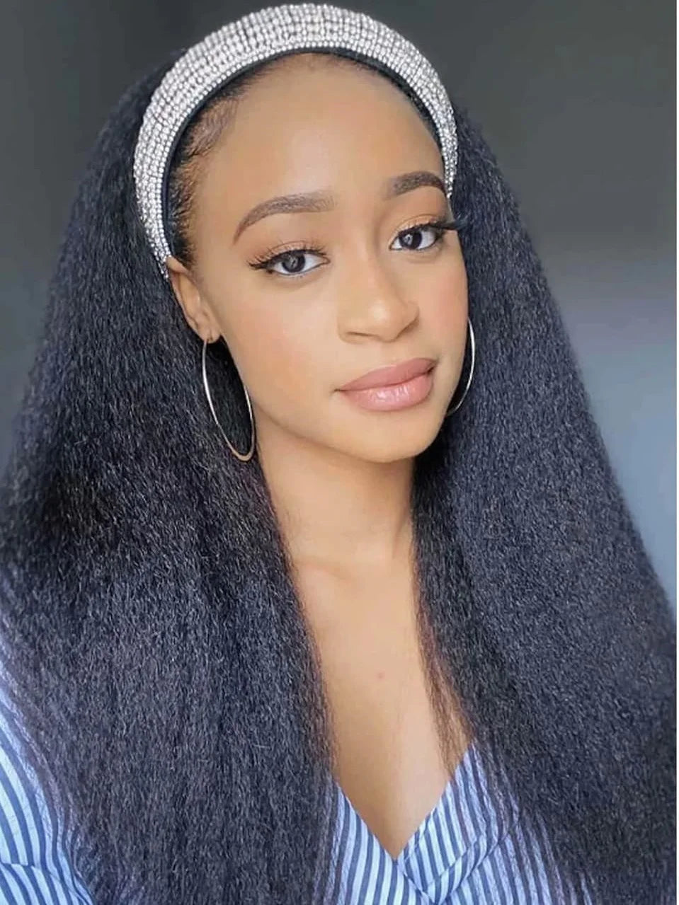 Long Kinky Half Wig
