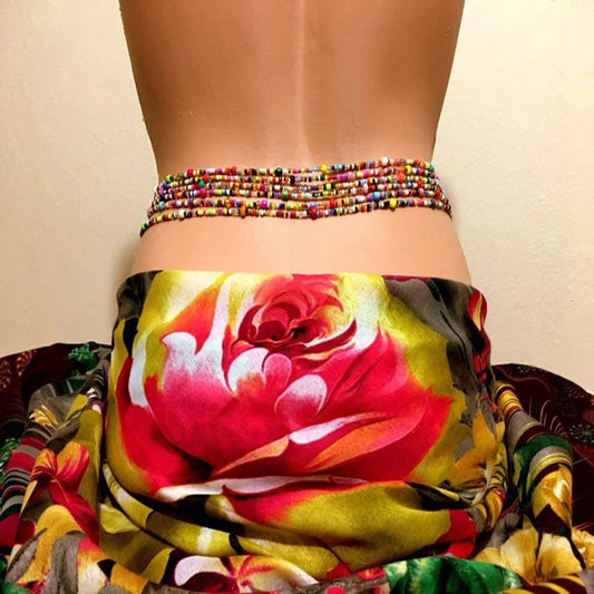 Women Layered Beaded Belly Chain