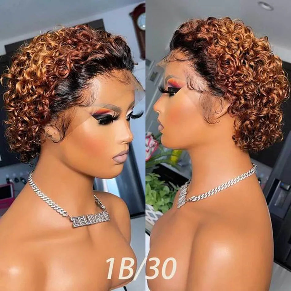 Burgundy  Honey Colored Wigs